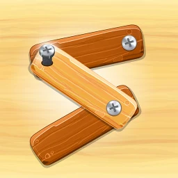 أيقونة Wood Nuts & Bolts Screw Puzzle
